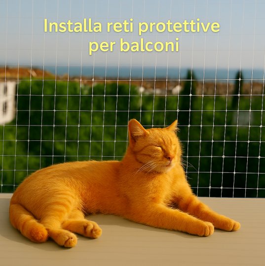 Progetto e installazione reti protezione per gatti
