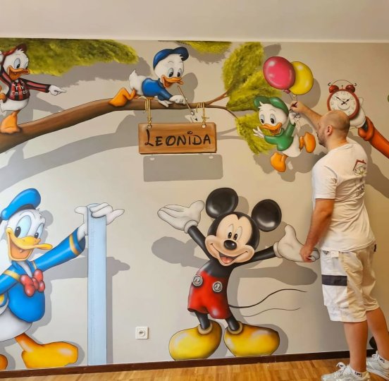 Murales, trompe l'oeil, disegni murali 3D