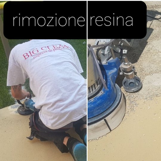 Rimozione resina e fresatura